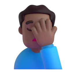 Emoji Lelaki menepuk muka: ton kulit sederhana gelap pada Microsoft