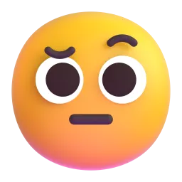 Face with Raised Eyebrow emoji on Microsoft