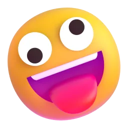 Zany Face emoji on Microsoft
