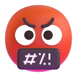 Gesicht mit Symbolen über dem Mund-Emoji auf Microsoft