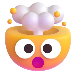 Exploding Head emoji on Microsoft