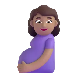 Emoji Wanita hamil: warna kulit cerah-sedang di Microsoft