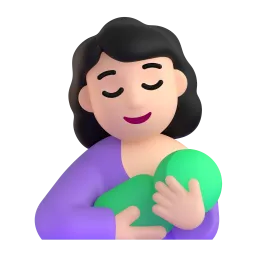 Breast-Feeding: Light Skin Tone emoji on Microsoft
