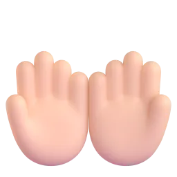 Handflächen nach oben: helle Hautfarbe-Emoji auf Microsoft