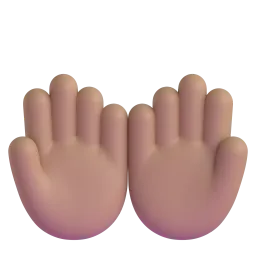 อีโมจิ แบสองมือ: โทนผิวสีขาวเหลือง บน Microsoft