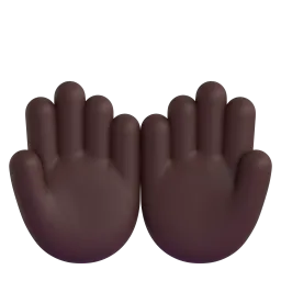 Handflächen nach oben: dunkle Hautfarbe-Emoji auf Microsoft