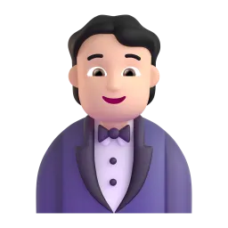 Person in Tuxedo: Light Skin Tone emoji on Microsoft