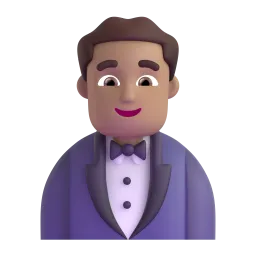 Mann im Smoking: mittelhelle Hautfarbe-Emoji auf Microsoft