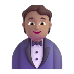 Person in Tuxedo: Medium-Light Skin Tone emoji on Microsoft