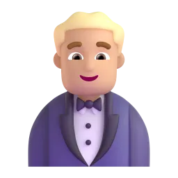 Emoji Uomo in smoking: carnagione olivastra su Microsoft