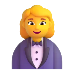 Microsoft üzerinde Smokinli kadın emojisi
