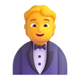 Person im Smoking-Emoji auf Microsoft