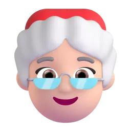 Mrs. Claus: Light Skin Tone emoji on Microsoft
