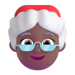 Mrs. Claus: Medium-Dark Skin Tone emoji on Microsoft