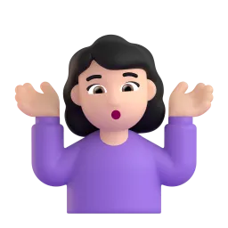 אימוג'י אישה מושכת בכתפיה: גוון עור בהיר ב-Microsoft