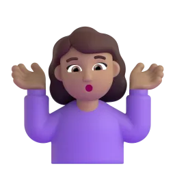 Woman Shrugging: Medium-Light Skin Tone emoji on Microsoft