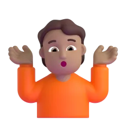 Emoji Persona che scrolla le spalle: carnagione abbastanza chiara su Microsoft
