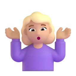Schulterzuckende Frau: mittlere Hautfarbe-Emoji auf Microsoft