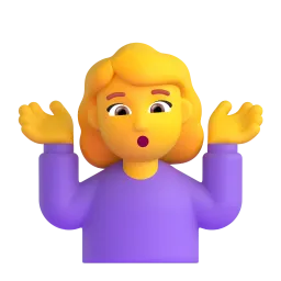 Woman Shrugging emoji on Microsoft