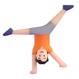 Emoji Persona che fa la ruota: carnagione chiara su Microsoft