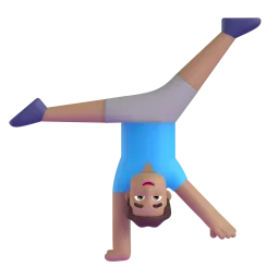 Man Cartwheeling: Medium-Light Skin Tone emoji on Microsoft