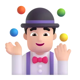 Man Juggling: Light Skin Tone emoji on Microsoft