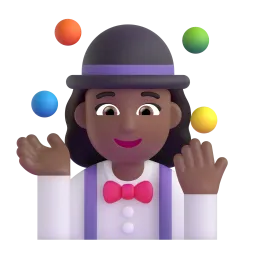 Woman Juggling: Medium-Dark Skin Tone emoji on Microsoft