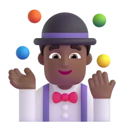 Emoji Giocoliere uomo: carnagione abbastanza scura su Microsoft