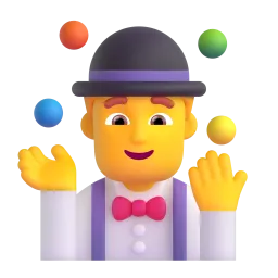 Jongleur-Emoji auf Microsoft