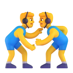 Men Wrestling emoji on Microsoft