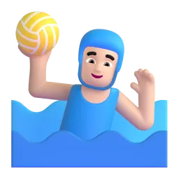 Emoji Pallanuotista uomo: carnagione chiara su Microsoft