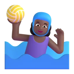 Emoji Joueuse de water-polo : peau mate sur Microsoft