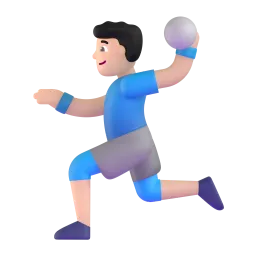 Handballspieler: helle Hautfarbe-Emoji auf Microsoft