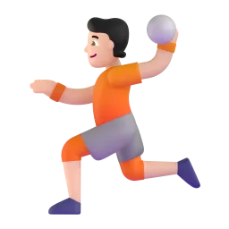 Emoji Persona che gioca a pallamano: carnagione chiara su Microsoft