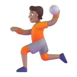 Person Playing Handball: Medium-Light Skin Tone emoji on Microsoft