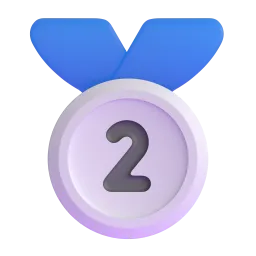 Emoji Pingat tempat kedua pada Microsoft
