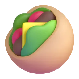 Stuffed Flatbread emoji on Microsoft