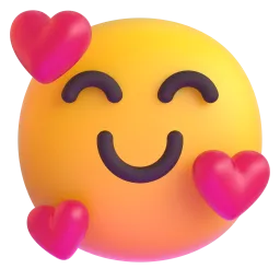 Smiling Face with Hearts emoji on Microsoft