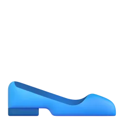 Platte schoen-emoji op Microsoft