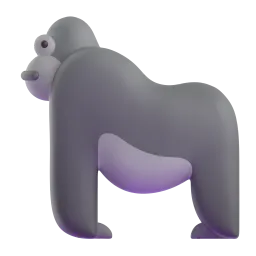 Gorilla-Emoji auf Microsoft