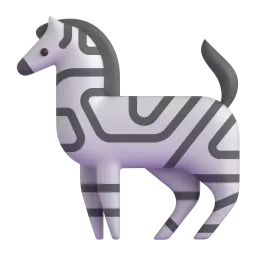 Zebra-emoji op Microsoft