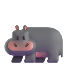 Hippopotamus emoji on Microsoft