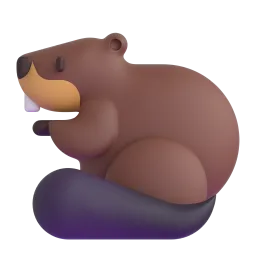 Эмодзи Бобр на Microsoft
