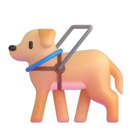 Emoji Perro guía en Microsoft
