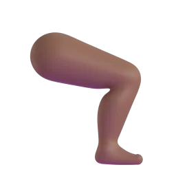 Leg: Medium-Dark Skin Tone emoji on Microsoft