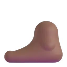 Foot: Medium-Dark Skin Tone emoji on Microsoft