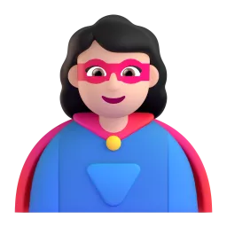 Microsoft üzerinde Kadın süper kahraman: açık cilt tonu emojisi