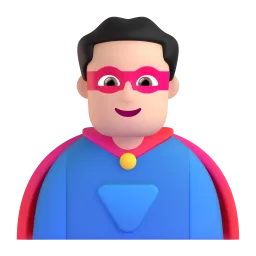 Man Superhero: Light Skin Tone emoji on Microsoft