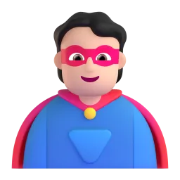 Superhero: Light Skin Tone emoji on Microsoft