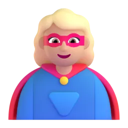Heldin: mittlere Hautfarbe-Emoji auf Microsoft